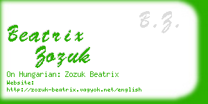 beatrix zozuk business card